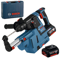 BOSCH GBH 18V-26 + GDE 18V-16 perforatorius 2x6 Ah 